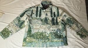 Rebel Vengeance Shirt Men's XL Graphic Scenic TapestryButton Up Street Wear